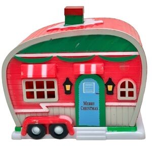Festive Red Christmas LED Camper Decor